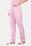Amante Full Length Pyjama Bottom - Powder Pink Floral Print — thumbnail 2